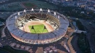 Aerial view of olympic stadium.