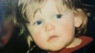 Childs face.