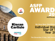 Kieran Carlisle is shortlisted as a finalist at the ASFP Awards
