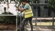 checkmate fire surveyor stood outside