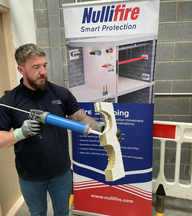 Fire resistant glazing demonstration.